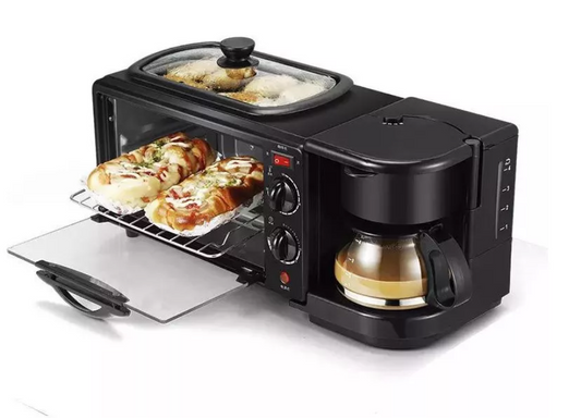 Horno Eléctrico Para Desayunos 3 En 1